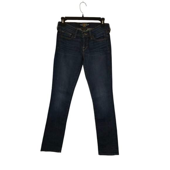 Lucky Brand Jeans Women Size 0 Blue Denim Charlie Straight Ankle Casual Classic - Picture 1 of 13